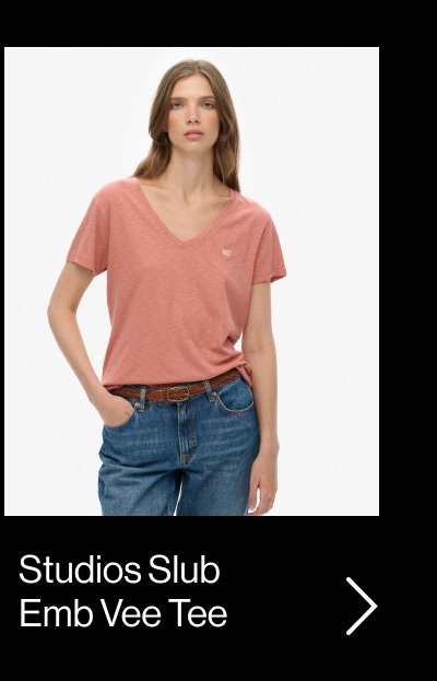 Studios Slub Embroidered Vee Tee