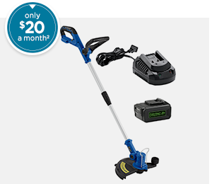 Powr-Kraft 20V String Trimmier with 4.0Ah Lithium-Ion Battery & Charger by Montgomery Ward 