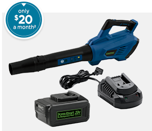 Powr-Kraft 20V Cordless Blower with 4.0Ah Lithium-Ion Battery & Charger by Montgomery Ward 