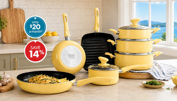 Chef Tested 11-Piece Granite Ceramic Nonstick Cookware Set