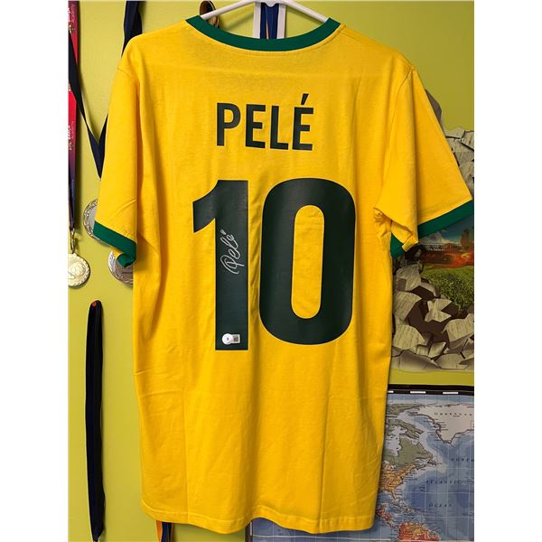Pele Brazil Jersey signed COA Beckett