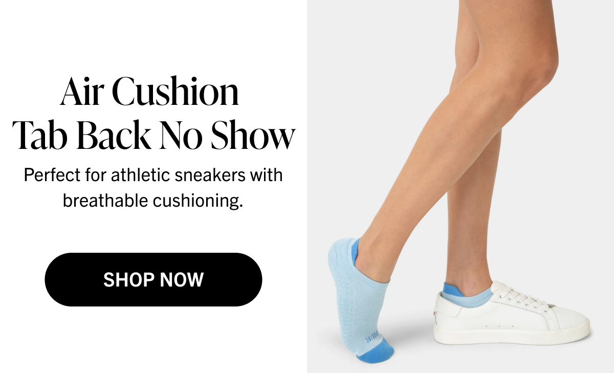 Air Cushion Tab Back No Show Sock 3 Pair Pack