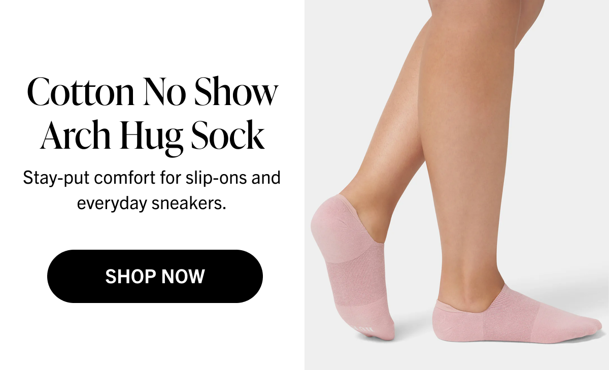 Cotton No Show Arch Hug Sock 3 Pair Pack