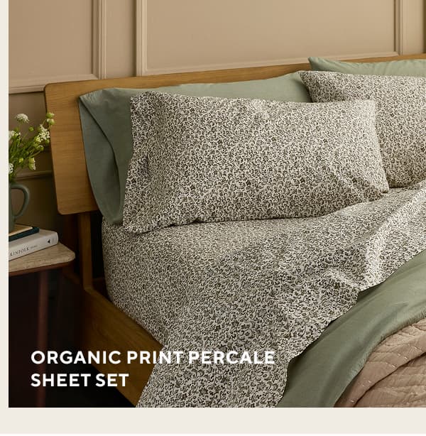 Organic Print Percale Sheet Set