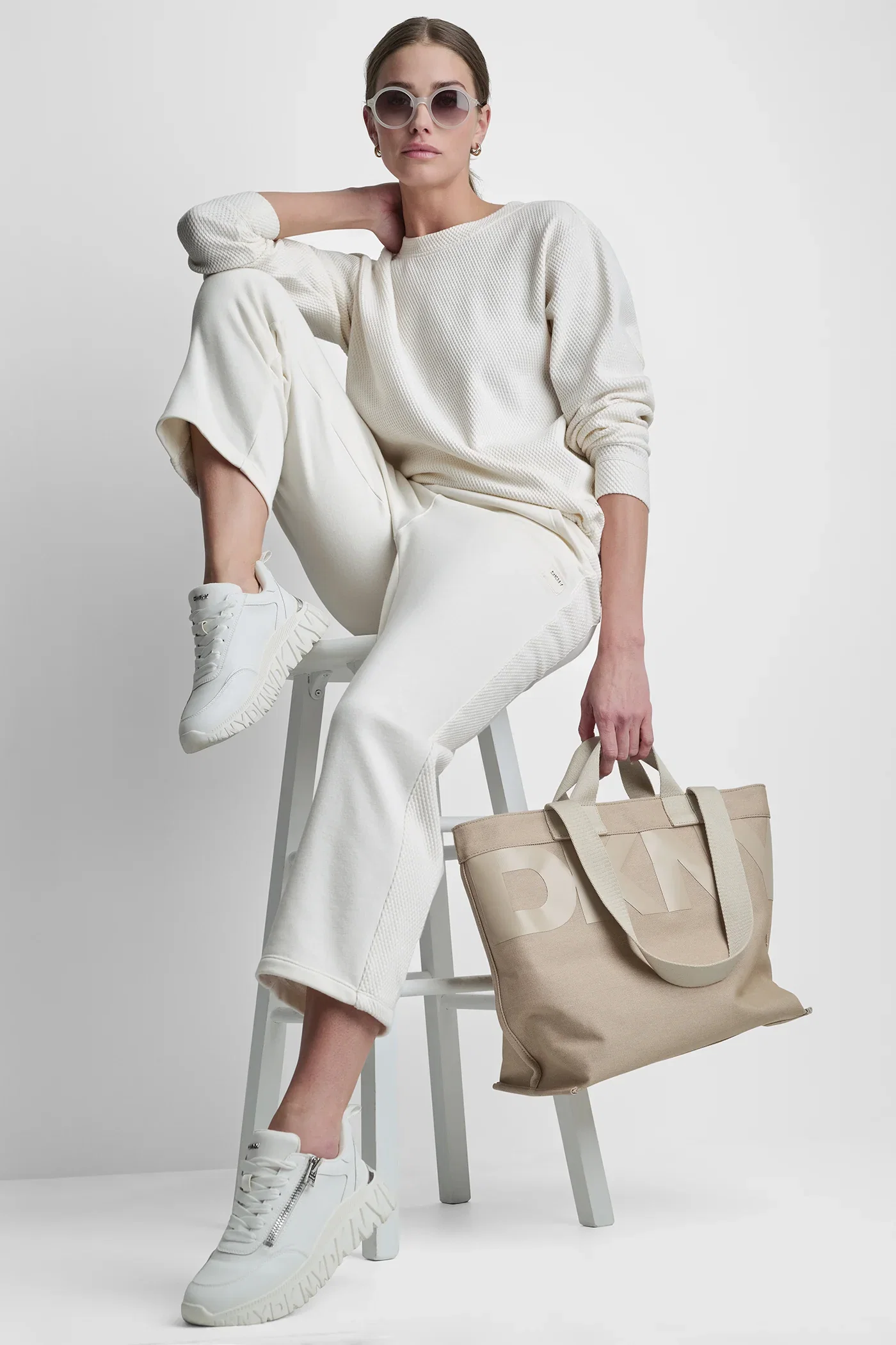 Image of JACQUARD MIX HIGH-RISE ANKLE PANT