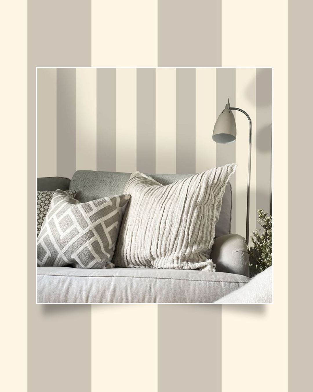 Fernhurst Stripe Wallpaper Silver Belgravia 1117