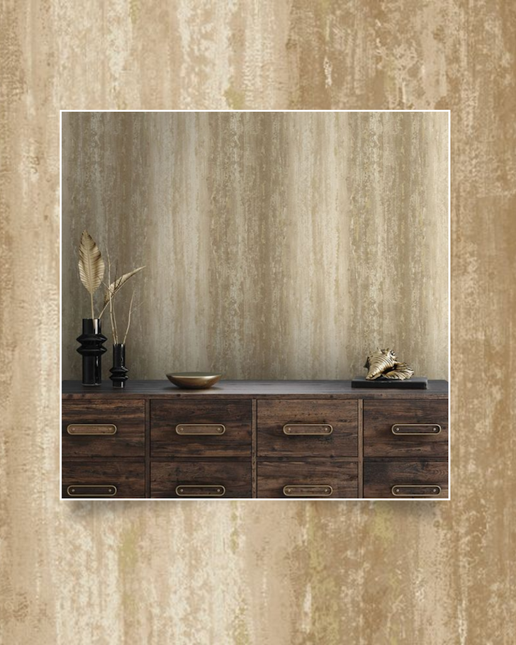 Distressed Stripe Wallpaper Rust Holden 66242