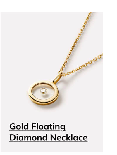 Gold Floating Diamond Necklace