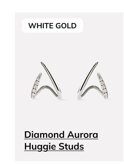 Diamond Aurora Huggie Studs