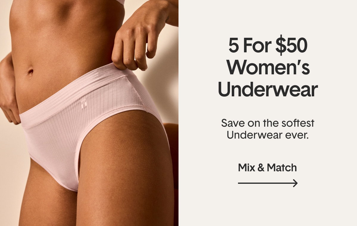 an image of a woman in light pink underwear | 5 For $50 Women's Underwear >