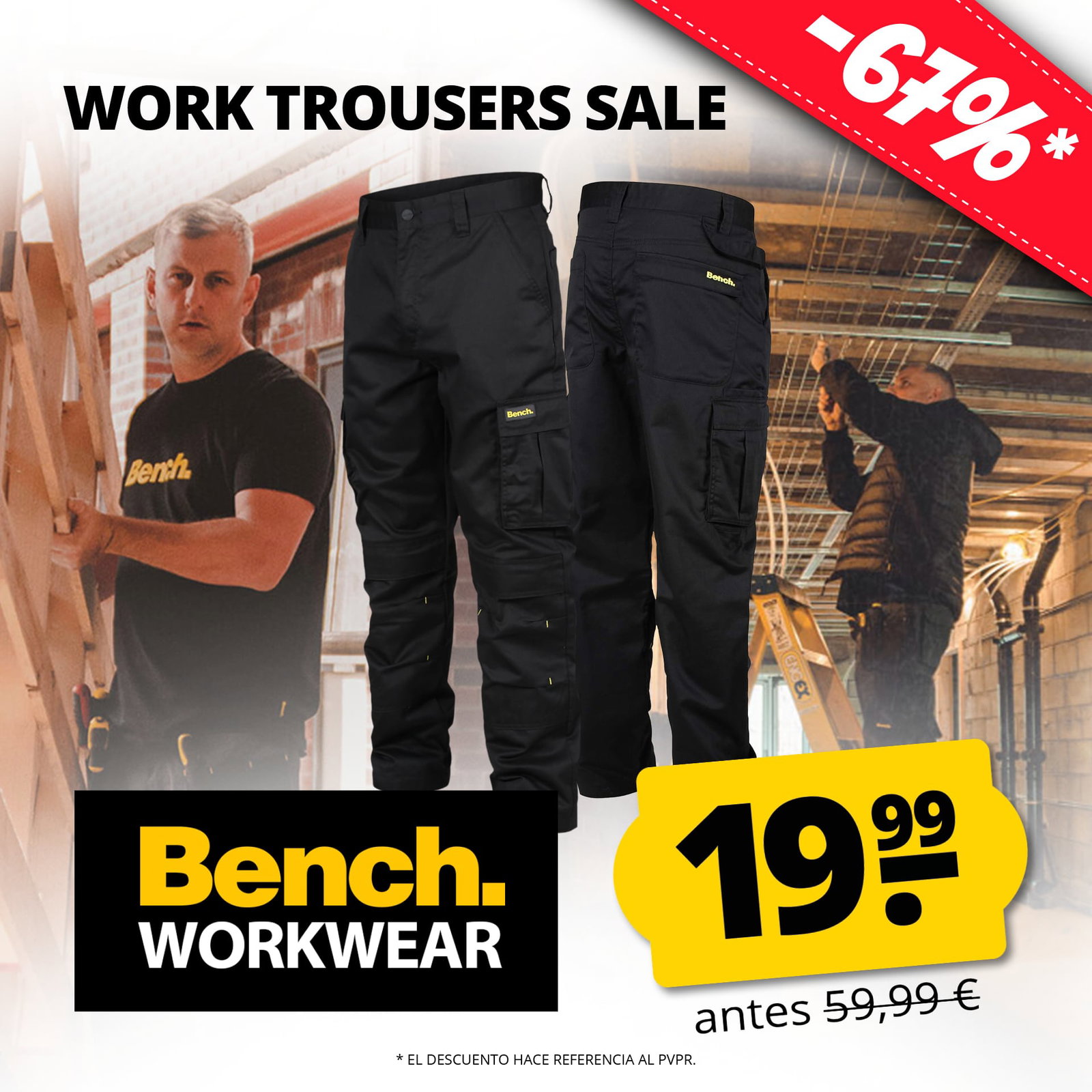 bench workwear toronto hombre pantalon de trabajo