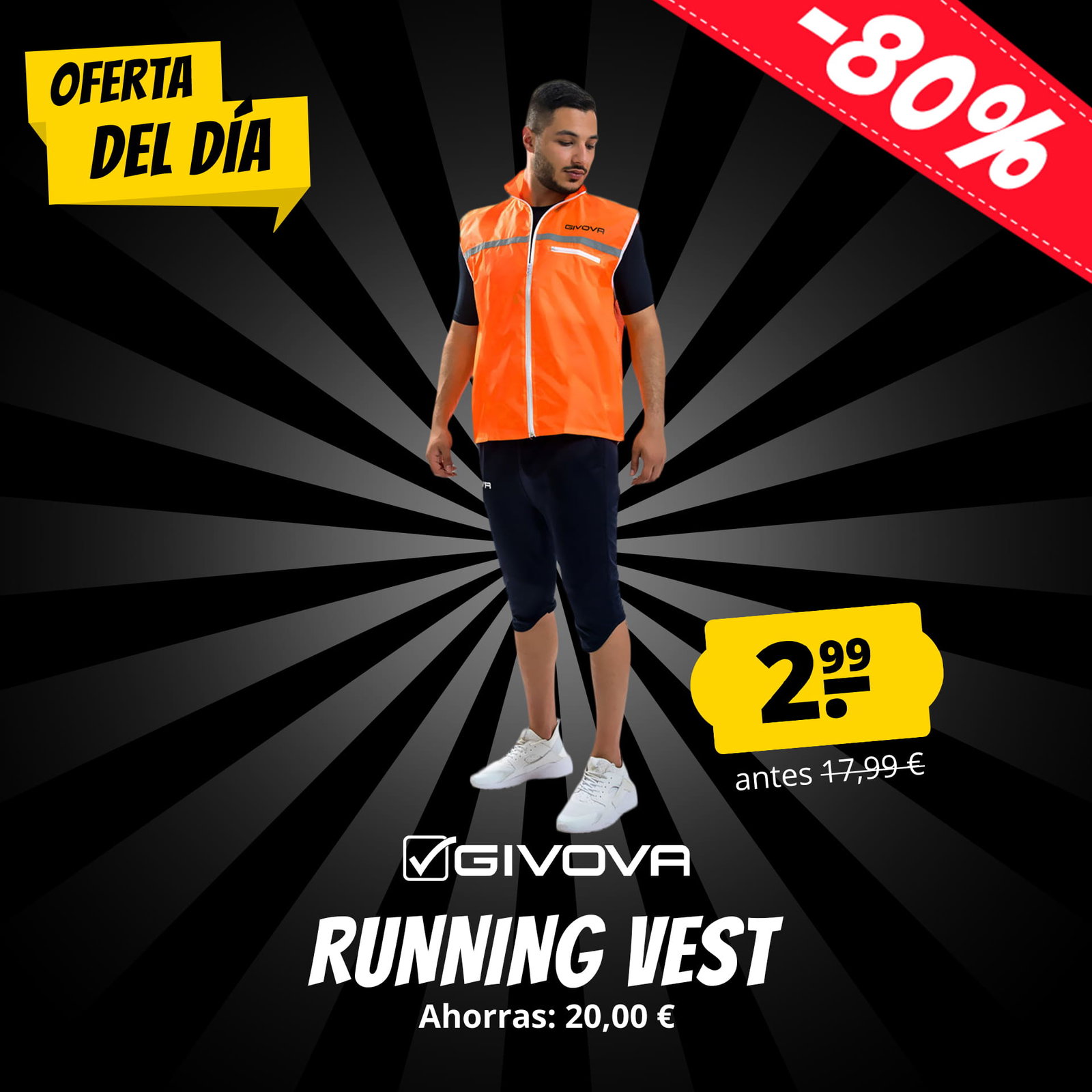 givova casacca running chaleco de running