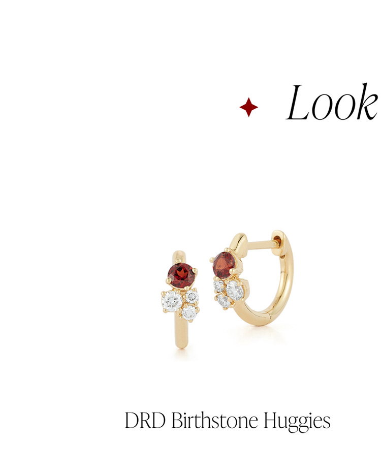 DRD Birthstone Huggies