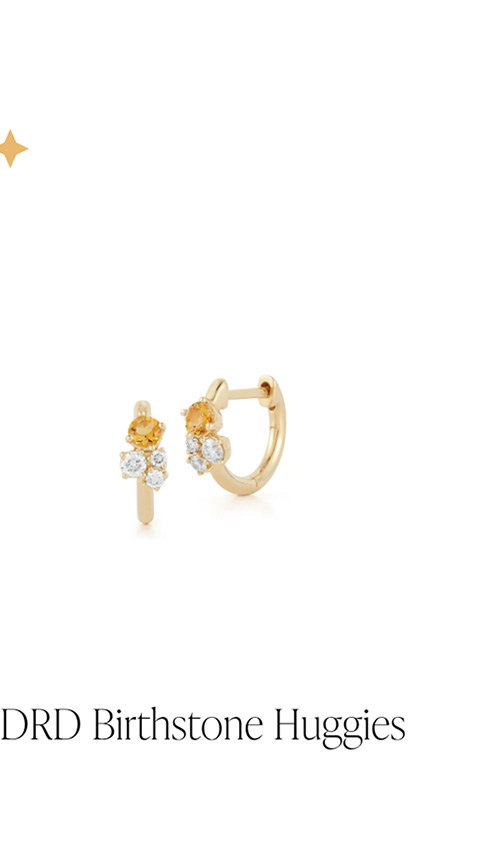 DRD Birthstone Huggies