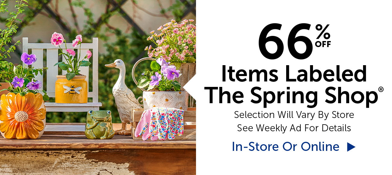 66% Off Items Labeled The Spring Shop® - Selection Will Vary By Store