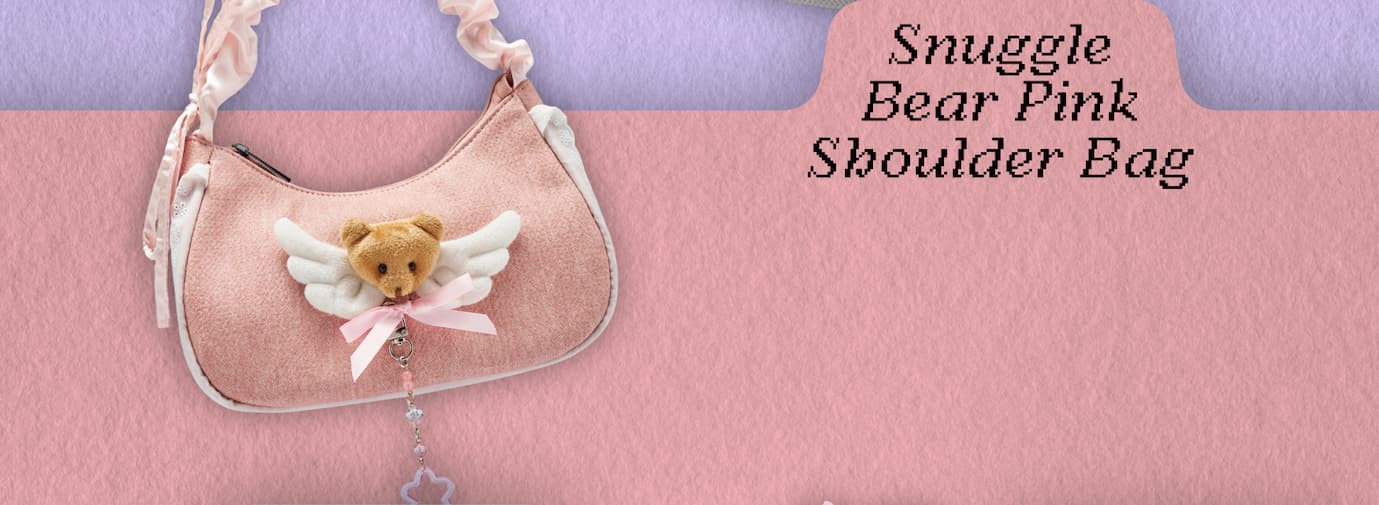 Snuggle Bear Pink Shoulder Bag