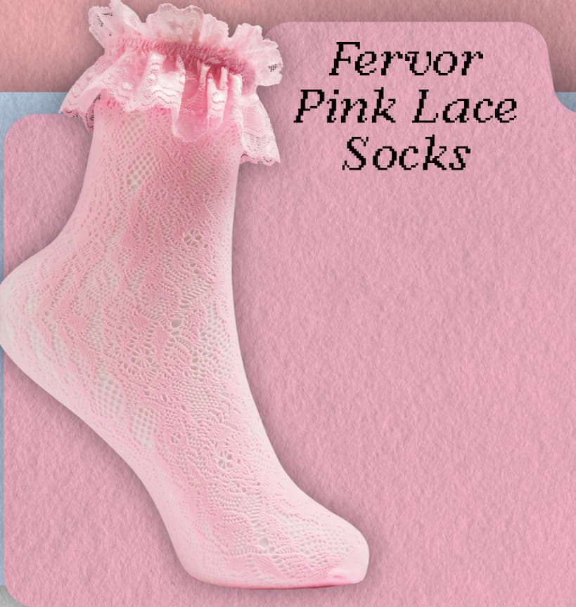 Fervor Pink Lace Socks