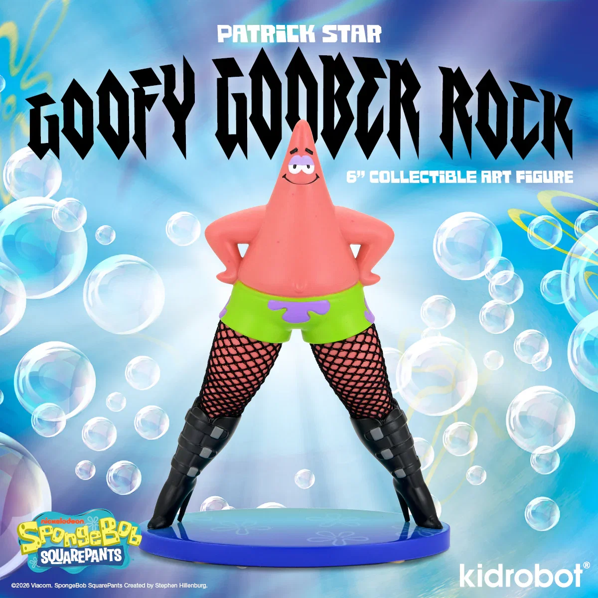 Image of SpongeBob SquarePants – “Goofy Goober Rock” Patrick Star in Fishnets 6" Resin Art Figure (PRE-ORDER)