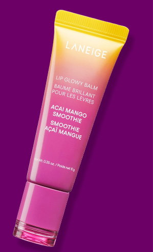 LANEIGE Lip Glowy Balm – Lightweight Hydration Lip Treatment in Acai Mango Smoothie
