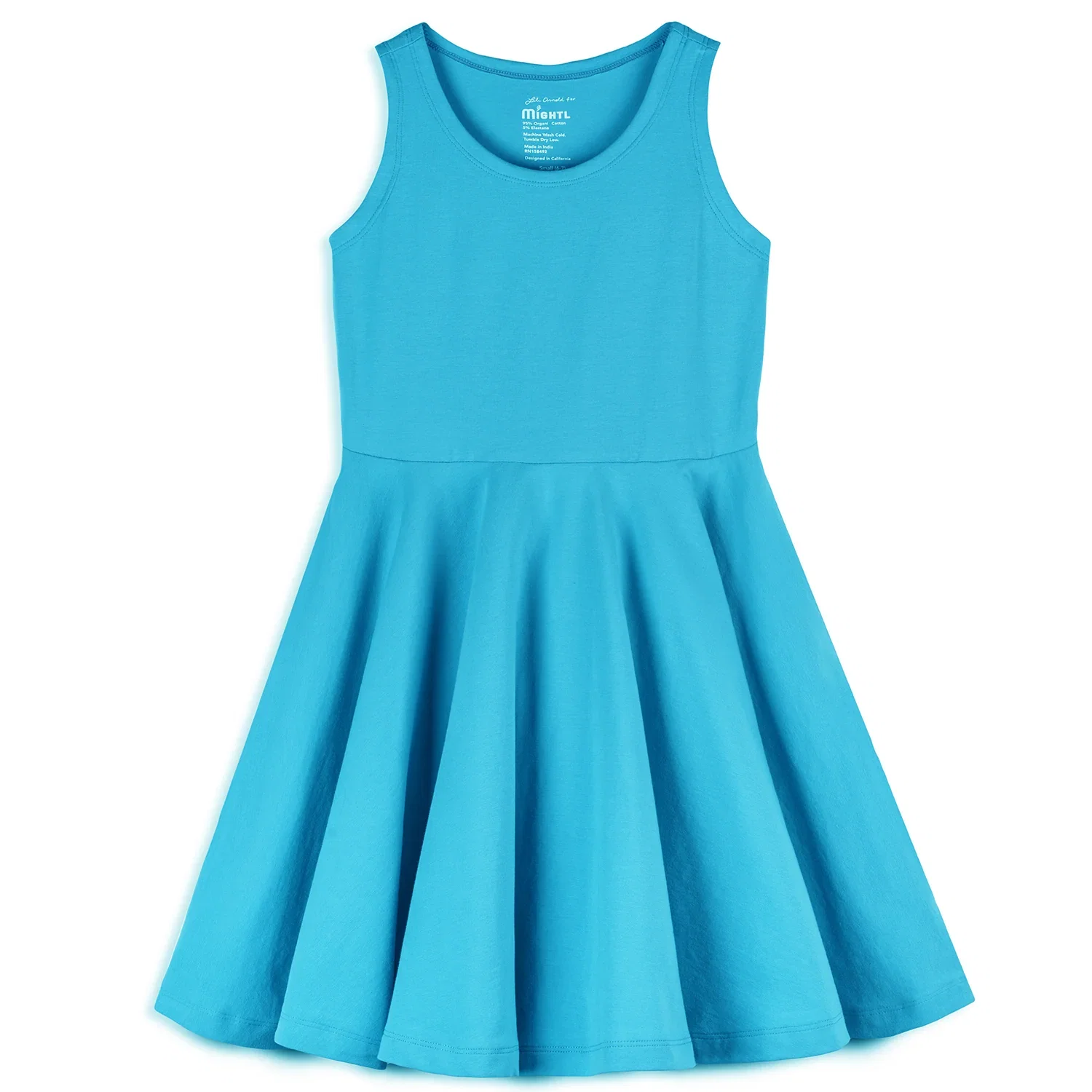 Image of Kids Organic Cotton Sleeveless Twirl Dress: Core Colors