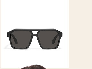 Image of large black aviator sunglasses