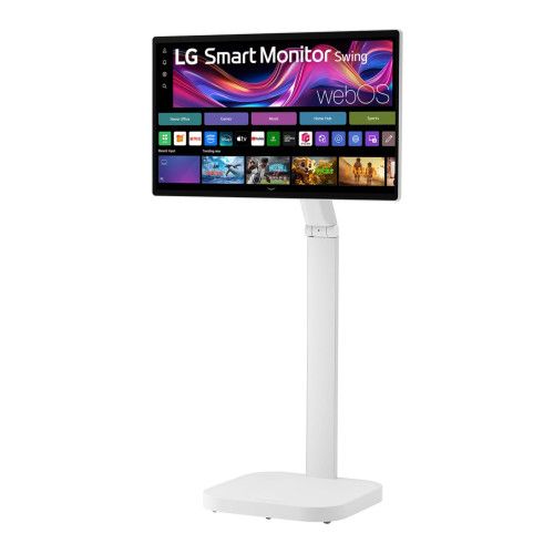 LG 32U889SA-W 32" IPS Ultra HD 4K Smart Touch Display Height Adjustable Smart Swing Monitor and Speakers