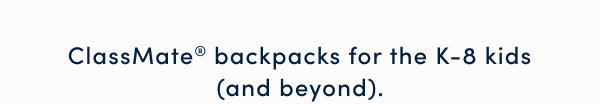 50% off backpacks & lunch boxes