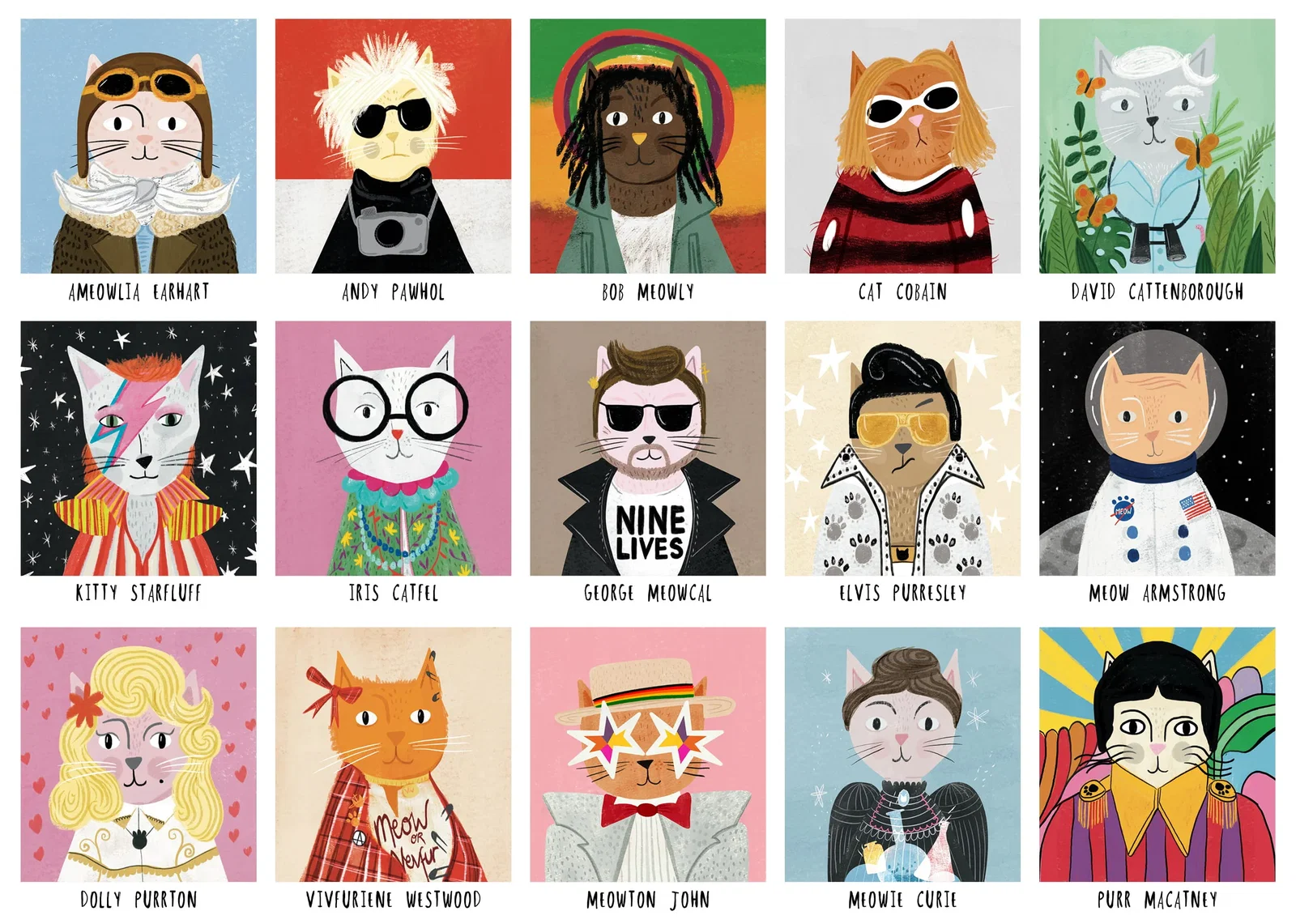 Image of Cat Icons 1000 Piece Jigsaw Puzzle