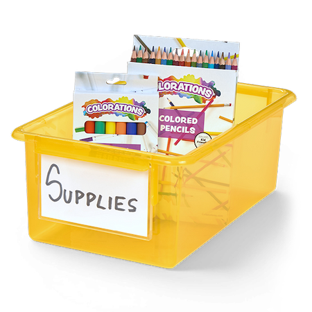 Environments® LucentLuxe™ Easy Label Bin - Yellow