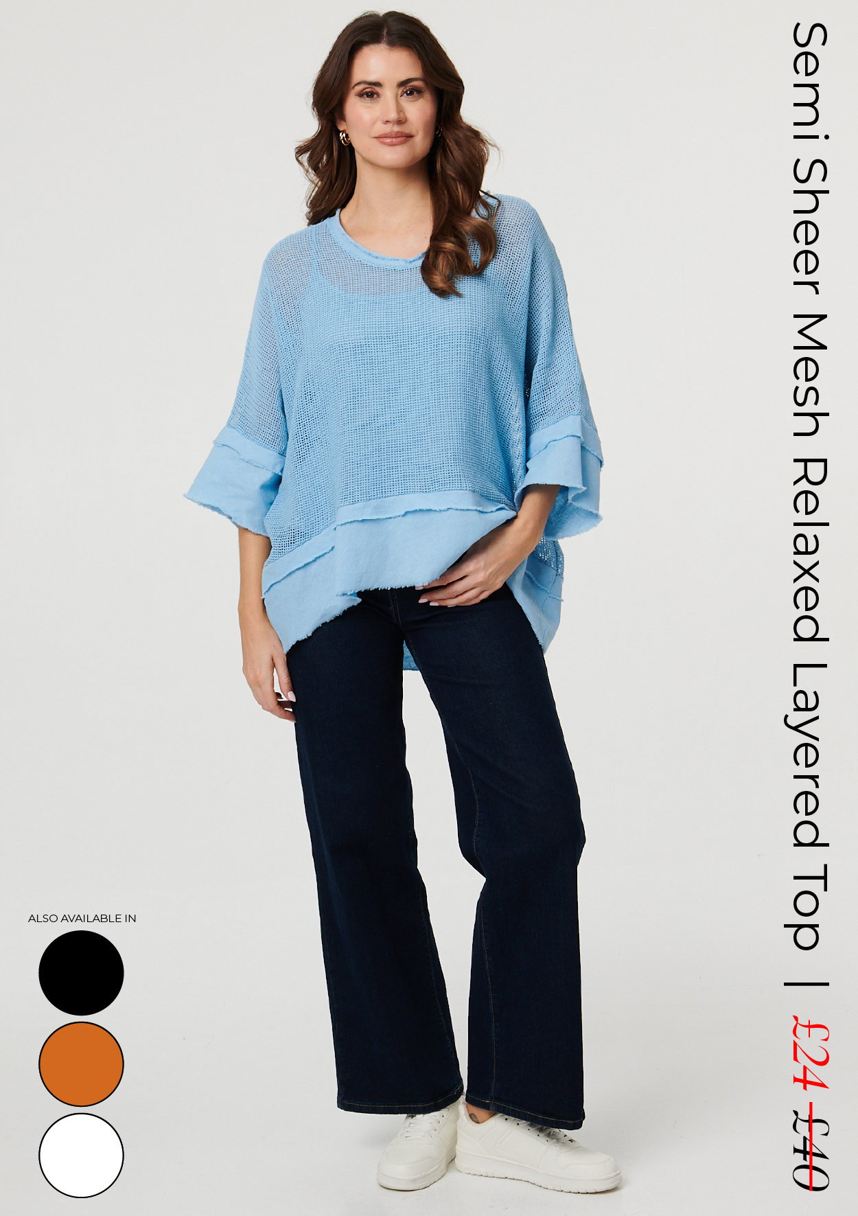 Semi Sheer Mesh Relaxed Layered Top | Shop Now