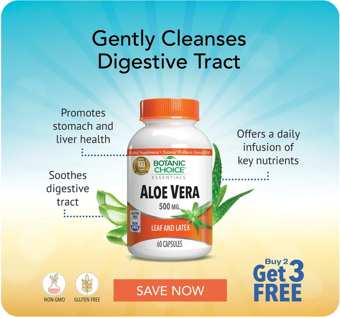 Aloe Vera 500 mg 60 Capsules