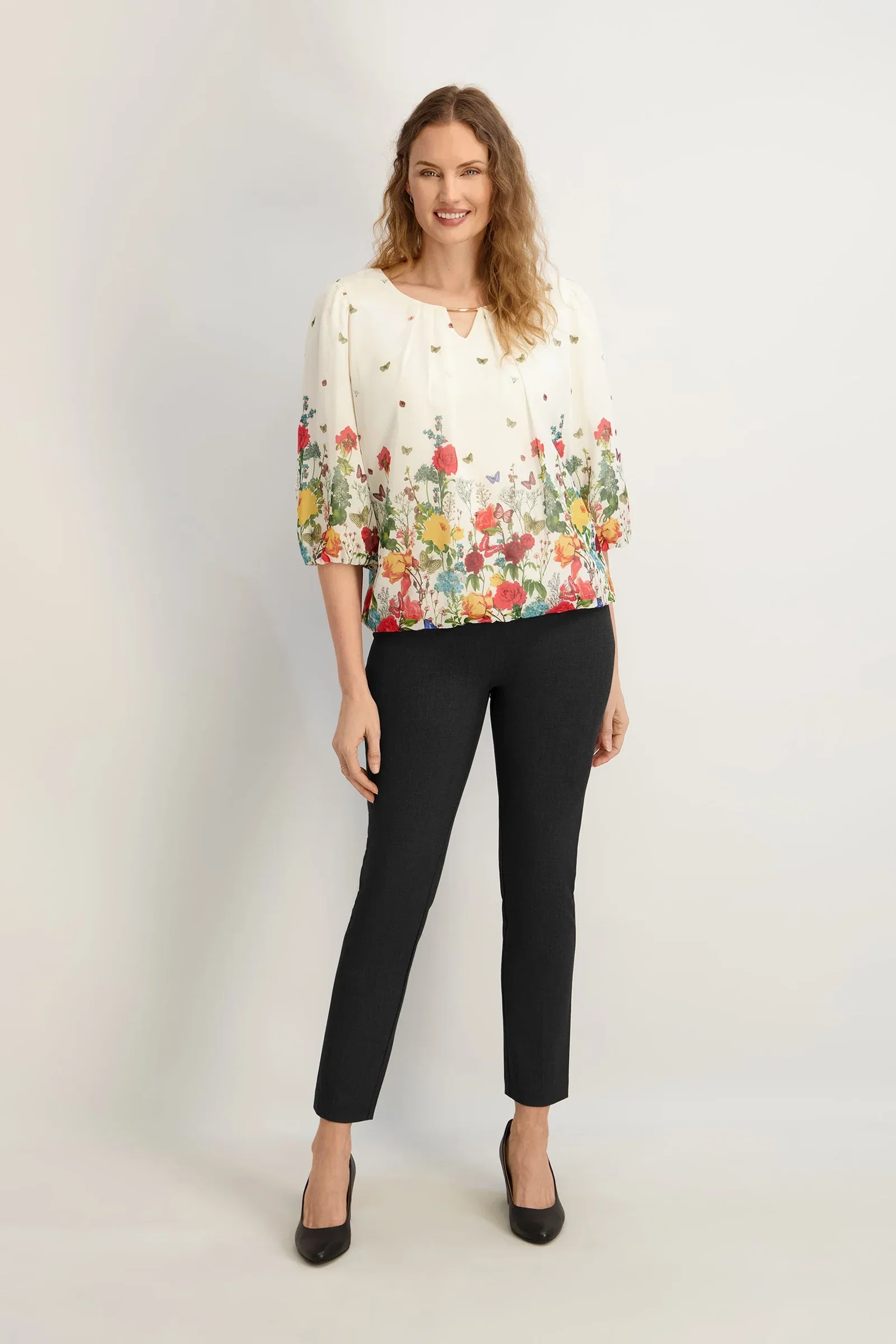 Image of Roz & Ali™ Secret Agent Pants Tummy Control  Slim Leg Pants - Petite