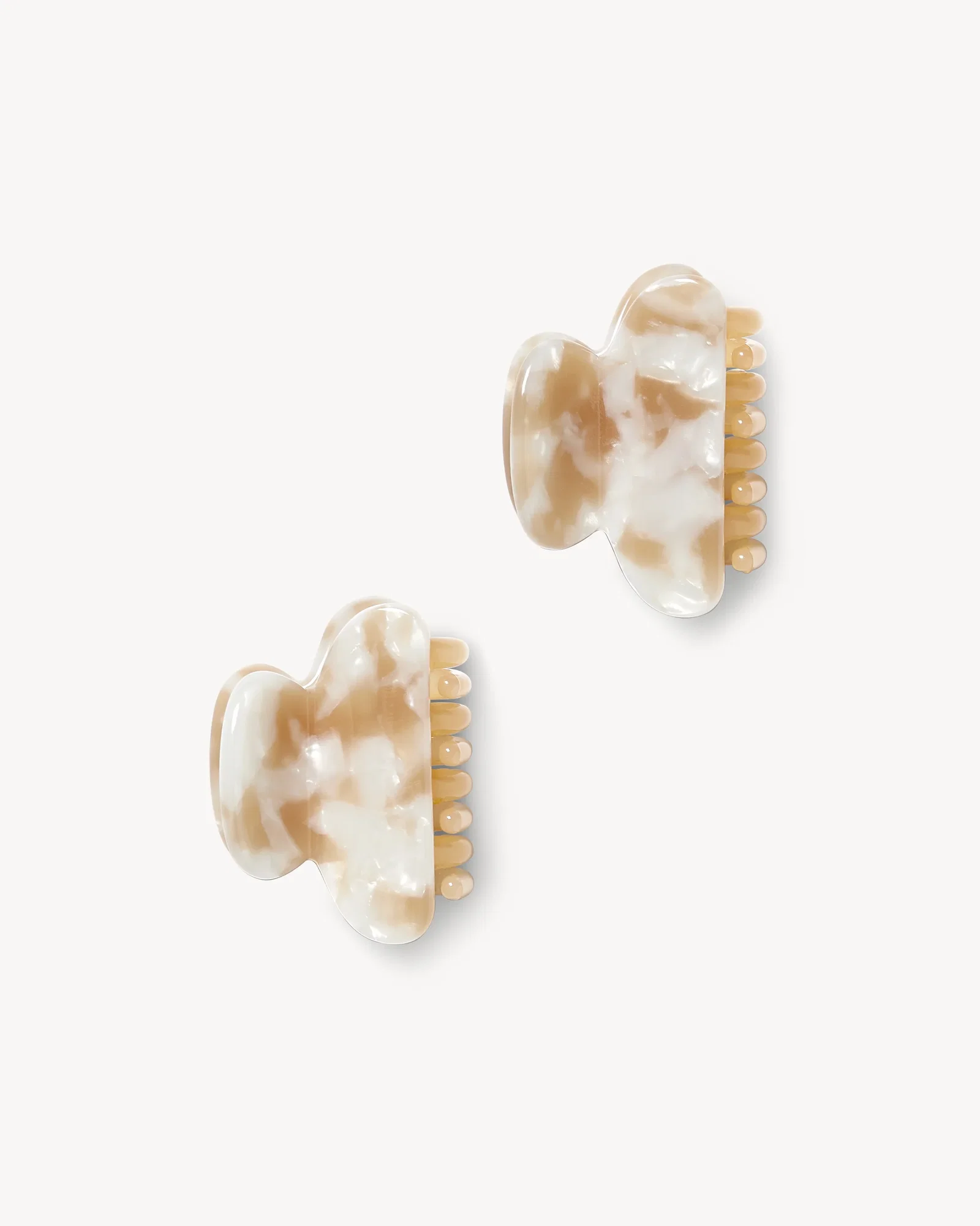 Image of Twin Heirloom Claws in Taupe Shell