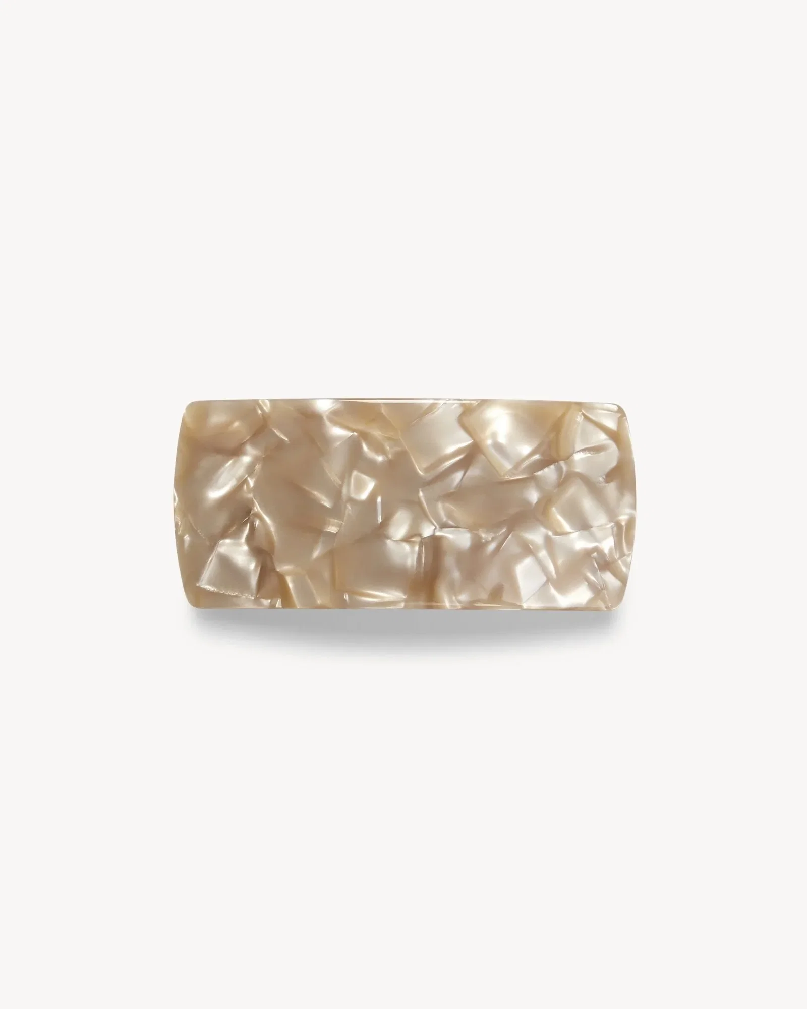 Image of Jumbo Box Barrette in Sand Shell