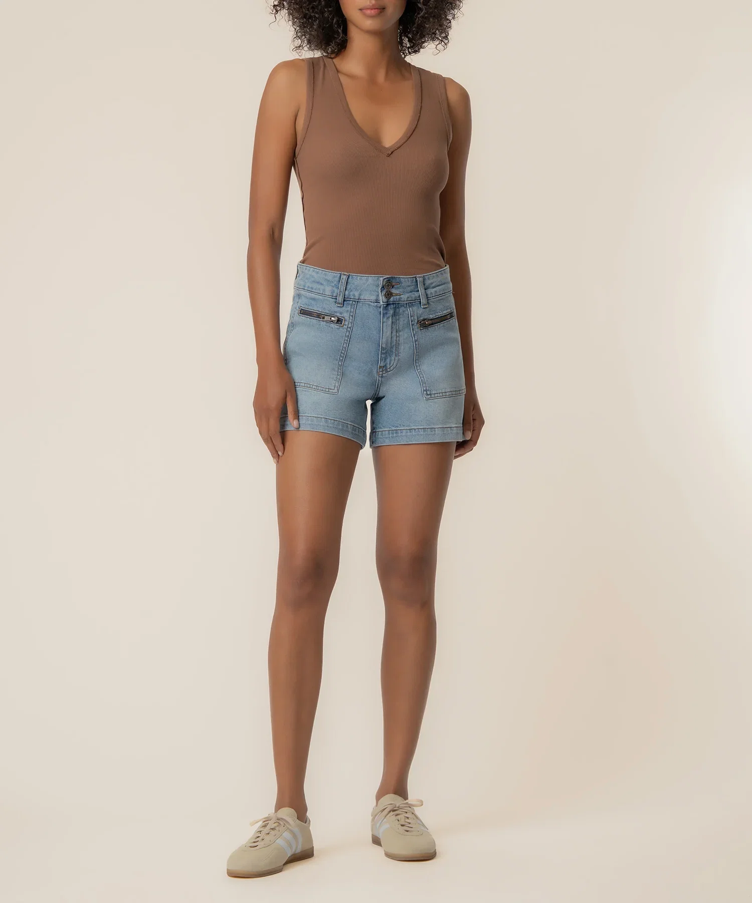 Image of Jane High Rise Long Short in Order Wash