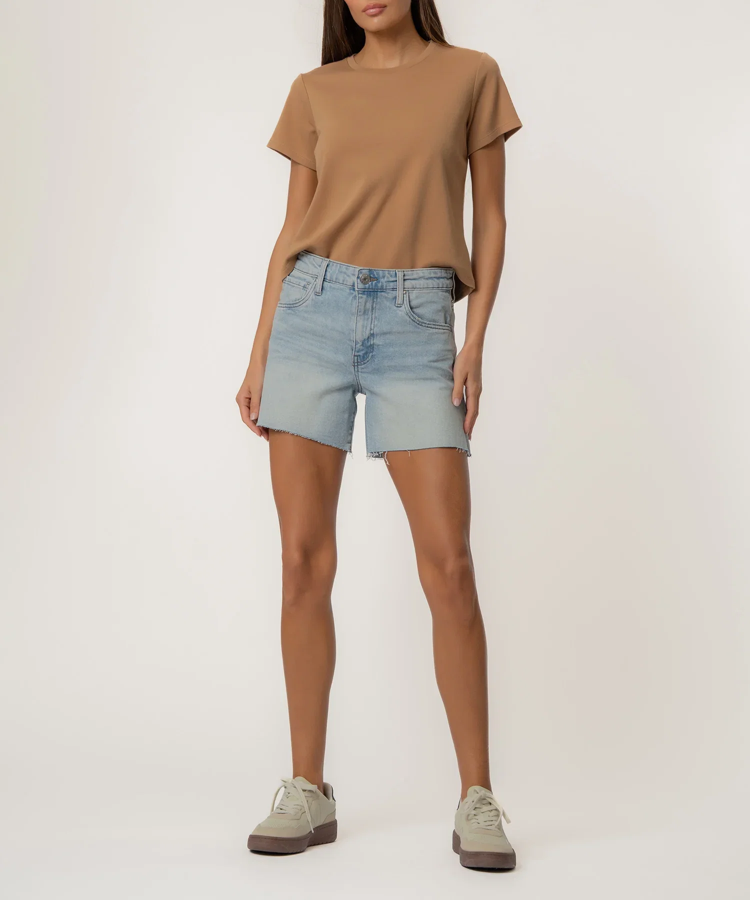 Image of Jane High Rise Long Short in Deep wash