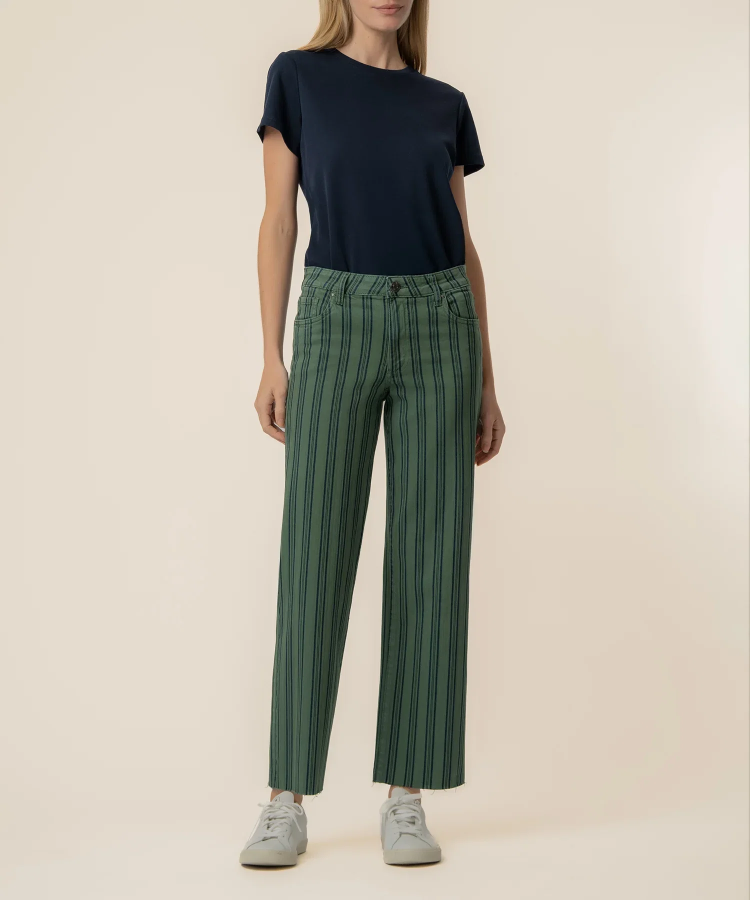 Image of Charlotte Twill High Rise Wide Leg, Exclusive in Matcha Green