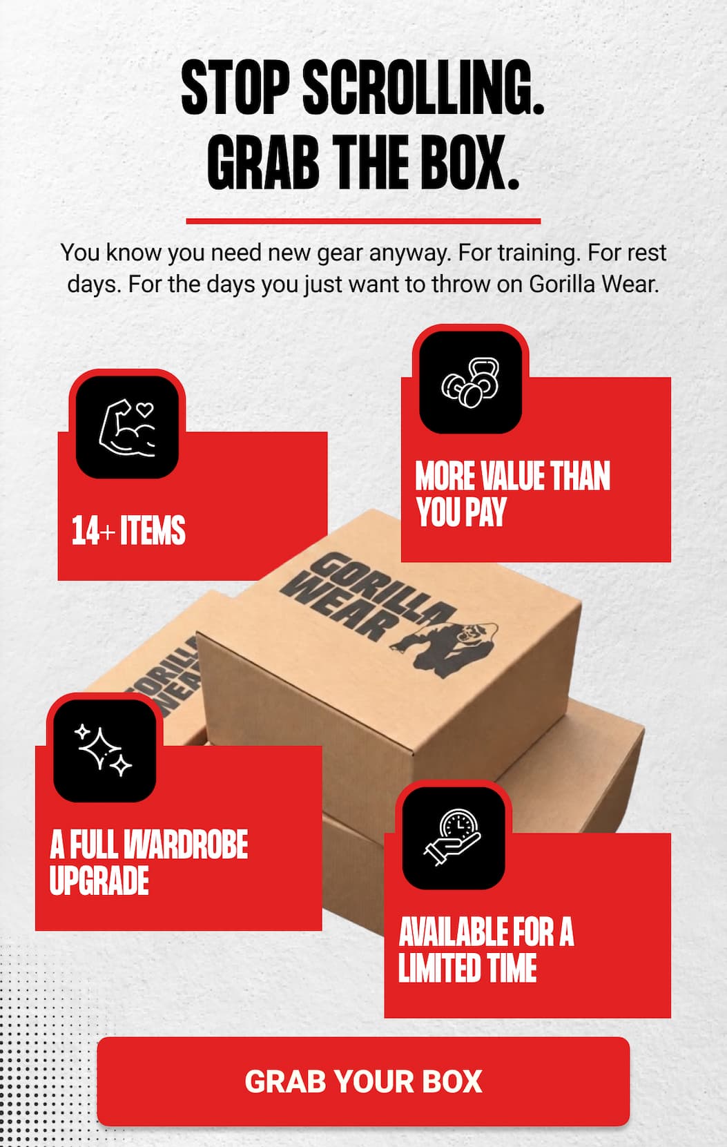 Stop scrolling. Grab the box.