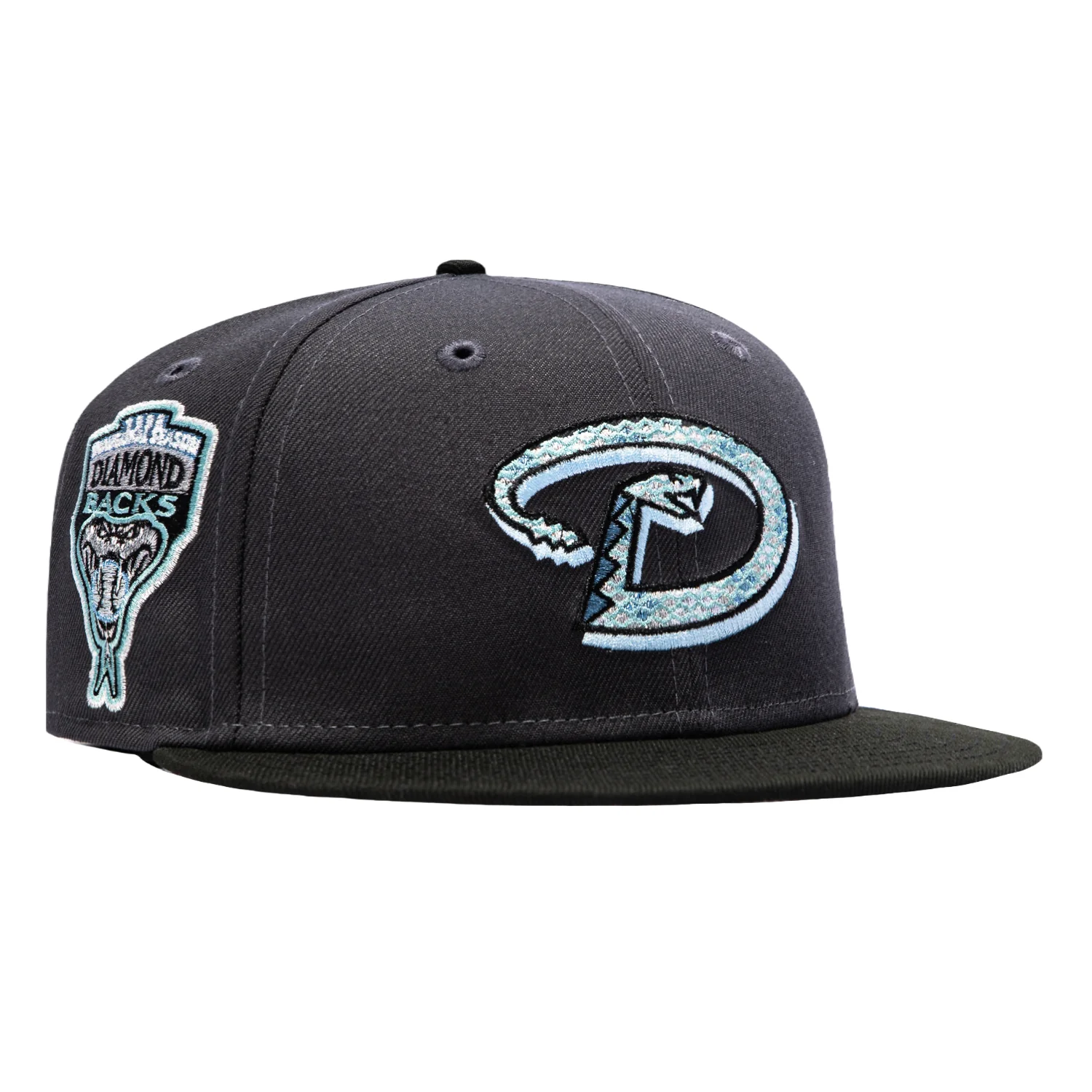 Image of New Era 59Fifty Arizona Diamondbacks Inaugural Patch D Scale Hat - Graphite, Black
