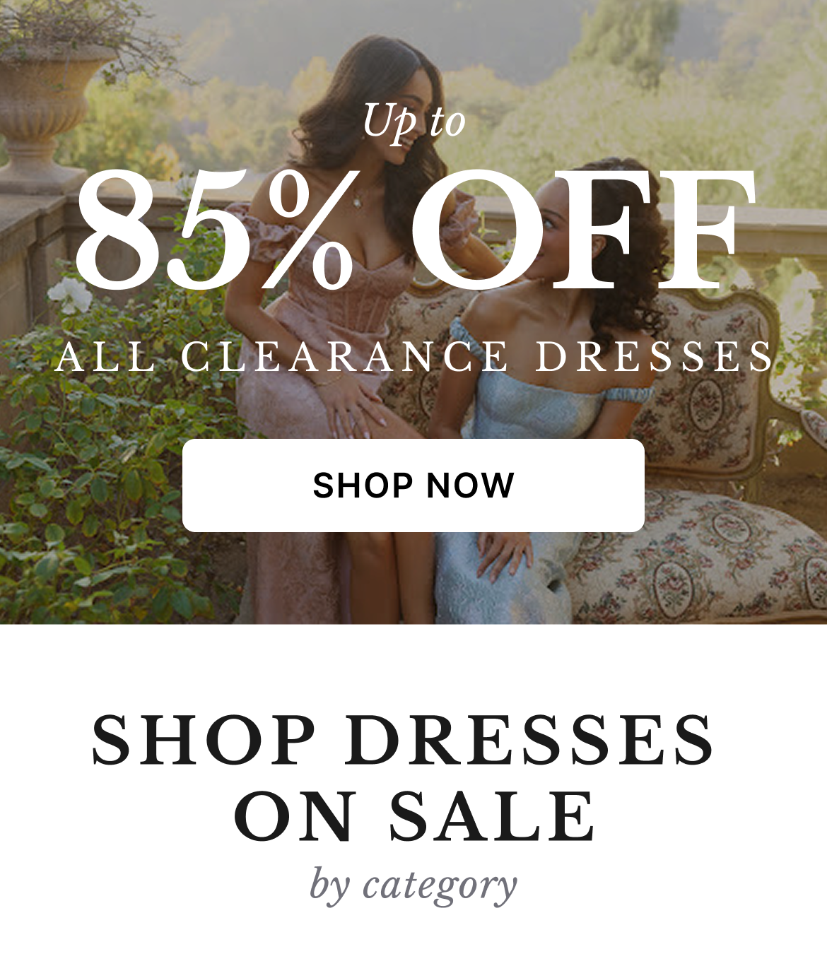 85% off all clearance