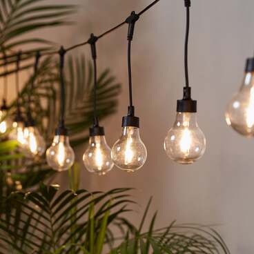20 Drop Bulb Vintage Style Premium Solar Festoon Lights