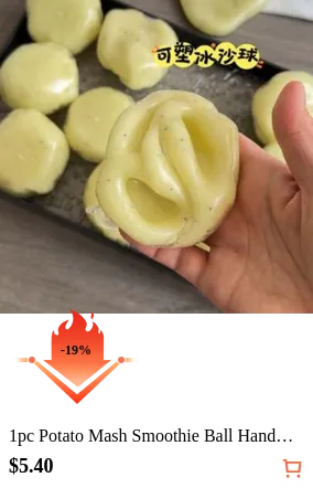 1pc Potato Mash Smoothie Ball Handmade DIY Stress Relief Squeeze Toy, Popular Crunchy Sound, Sensory Toy