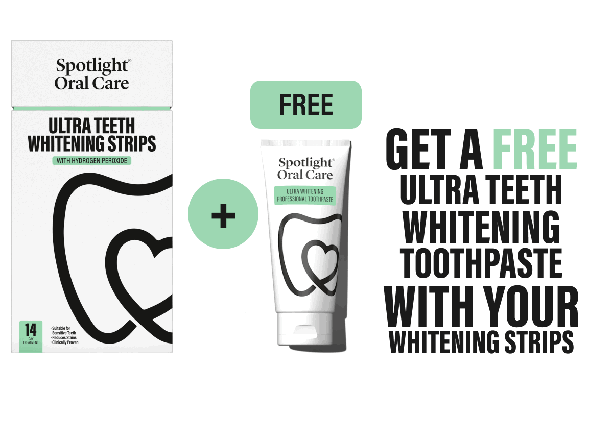 GET A FREE ULTRA TEETH WHITENING TOOTHPASTE WITH YOUR WHITENING STRIPS