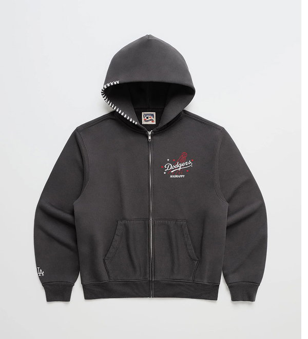Dodgers Heart Fleece Hoodie - Noir