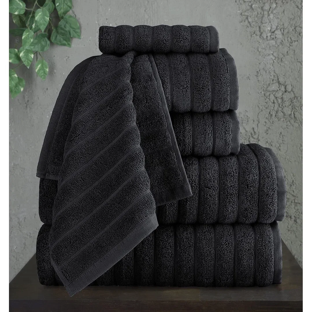 Florentin Turkish Cotton Towels - Piece Set Including Bath, Hand, and Washcloths - Set of 6