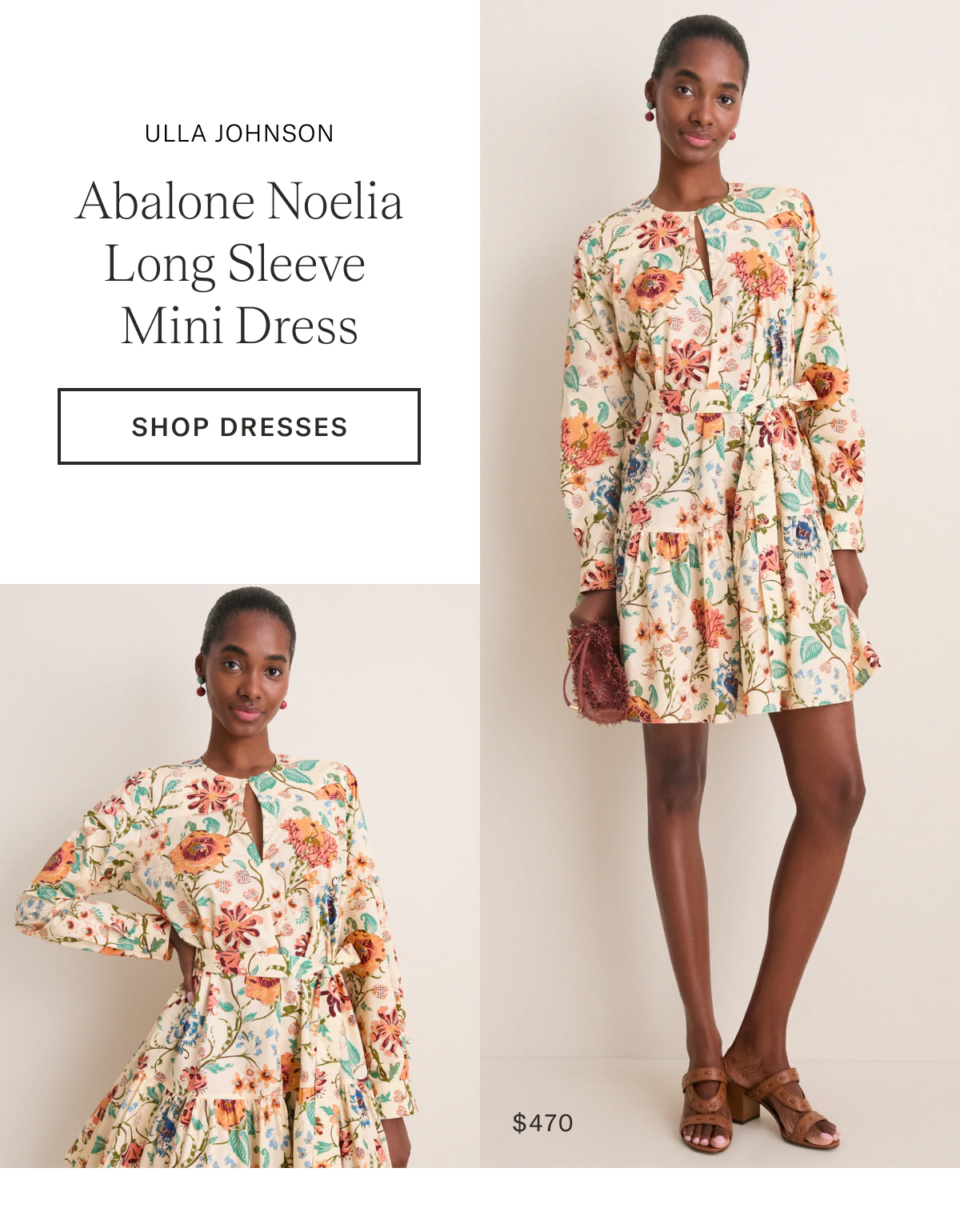 Abalone Noelia Long Sleeve Mini Dress