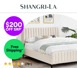 Shangri-La Victoria Bed Frame (Oatmeal, Queen) Product Image