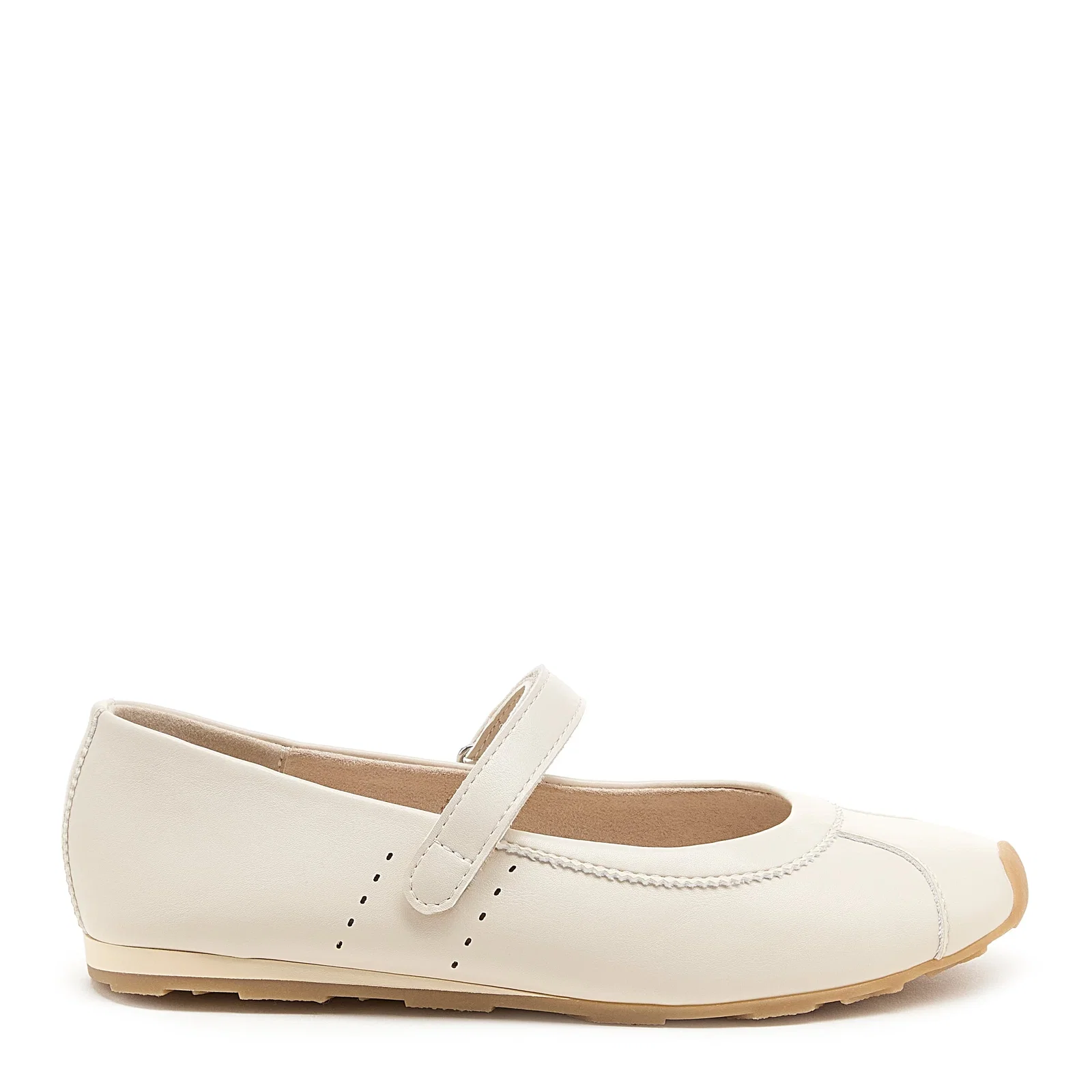 Image of Dally Off-white Mary Jane Flat