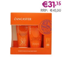 Lancaster Sun Beauty Set Regalo 50ml Sun Beauty Body Milk SPF30 + 50ml After Sun Golden Maximiser + 3ml Sun Beauty Face Cream SPF30 - €31,15 RRP:€41,00