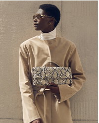  Alma Clutch in Faux Snake